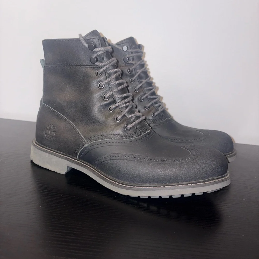 Timberland Men's Stormduck Waterproof Tectuff Wingtip Boots - Black